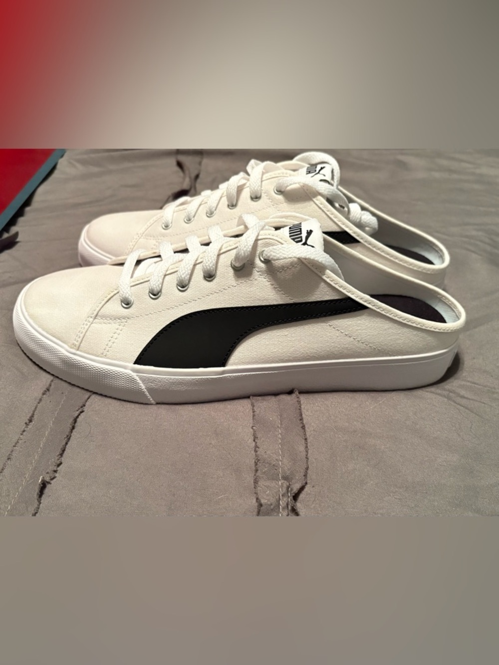 Puma Bari Mule in White and Black - Picture 6 of 7